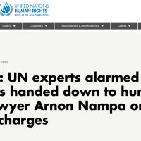 ประเทศไทย: ผู้เชี่ยวชาญของ UN ตื่นตระหนกกับประโยคที่ถูกส่งลงมาถึง ทนายความด้านสิทธิมนุษยชน อานนท์ นำภา ในข้อหาหมิ่นพระบรมเดชานุภาพ